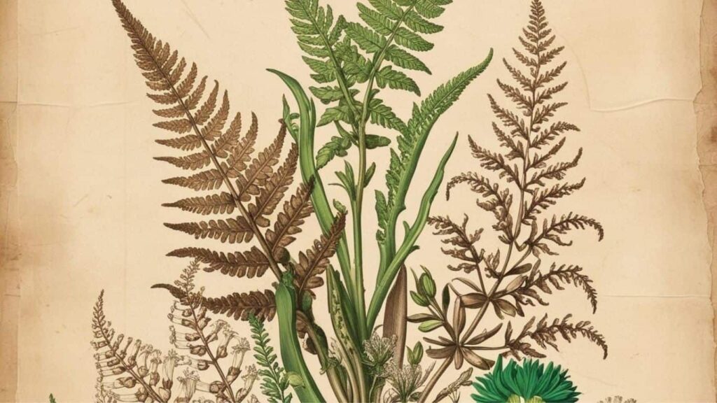 Victorian era botanical illustration aesthetic wallpaper