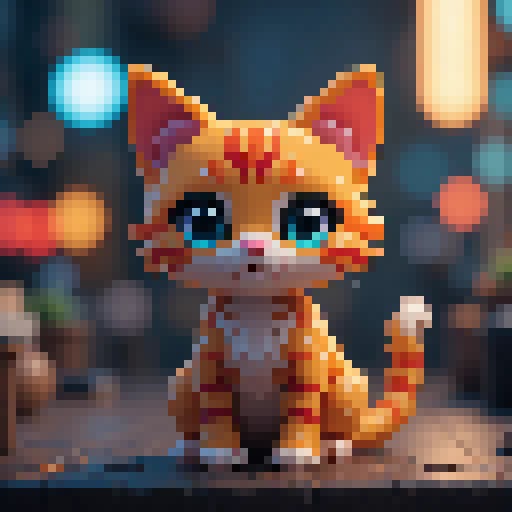 Cute Pixel Art Cat