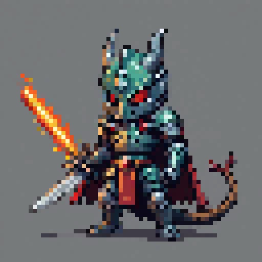 Dragon Pixel Art Character