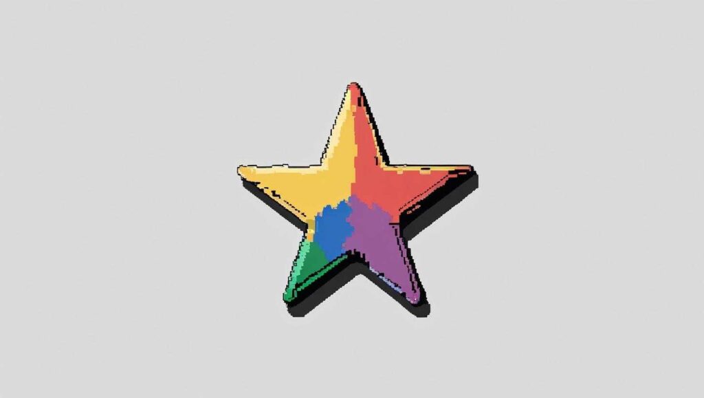 Star Clip Art Made in Microsoft Paint